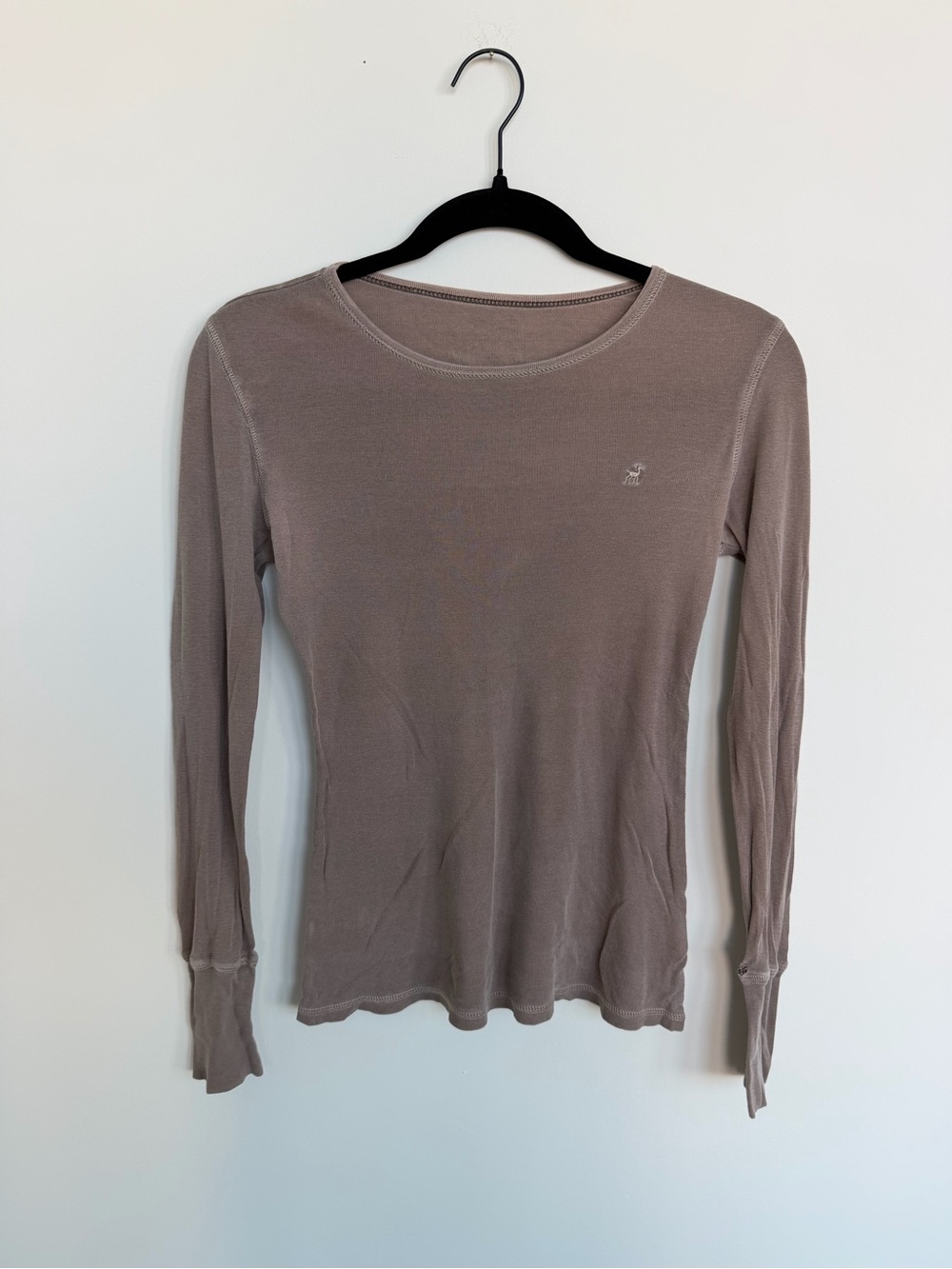 Brown Y2K 2000s long sleeve beige top size Unknown